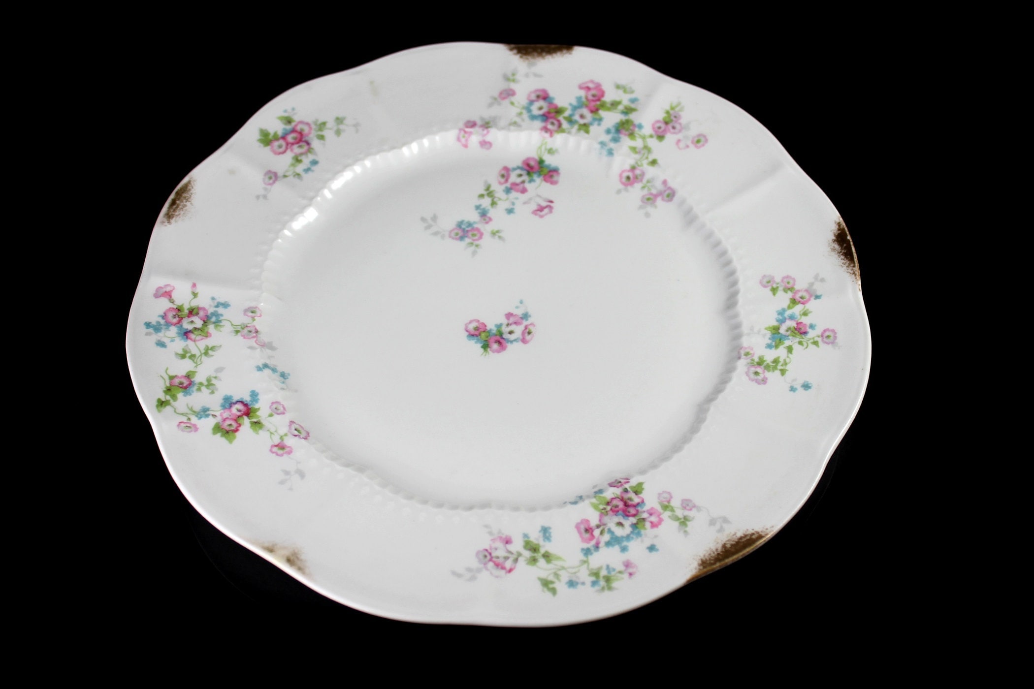 Antique Dinner Plate, Charles Ahrenfeldt, Limoges Depose France, Pink