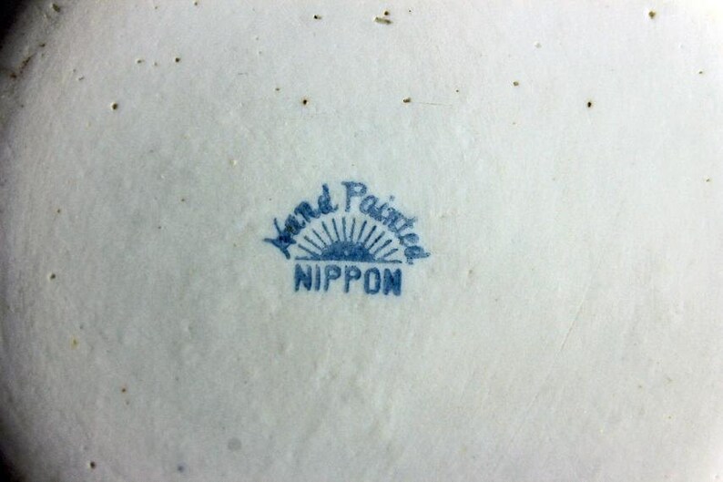 Antique Porcelain Nippon Bowl Rising Sun Mark Hand Painted Etsy