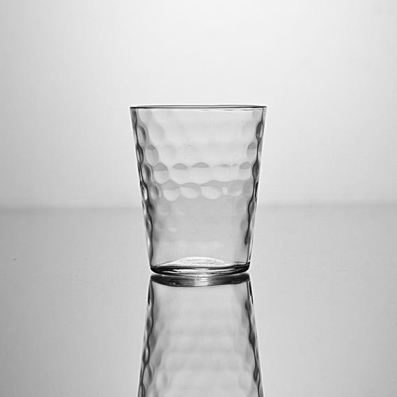 Clear Dimpled Shot Glass – 2 Inch Vintage Style Barware with Indented Dot Texture