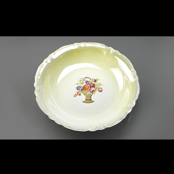 Antique Homer Laughlin Lusterware Vegetable Bowl, 10 Inch Serving Bowl