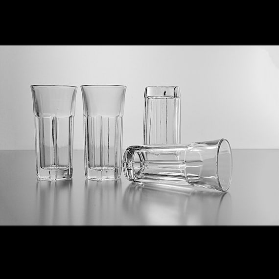 Federal Glass 4-Ounce Paneled Shot Glasses, Set of 4 – Retro Barware, Shooters
