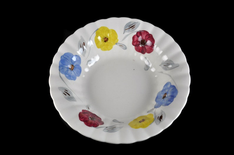 Vegetable Bowl Blue Ridge Southern Pottery Annadel Floral Etsy