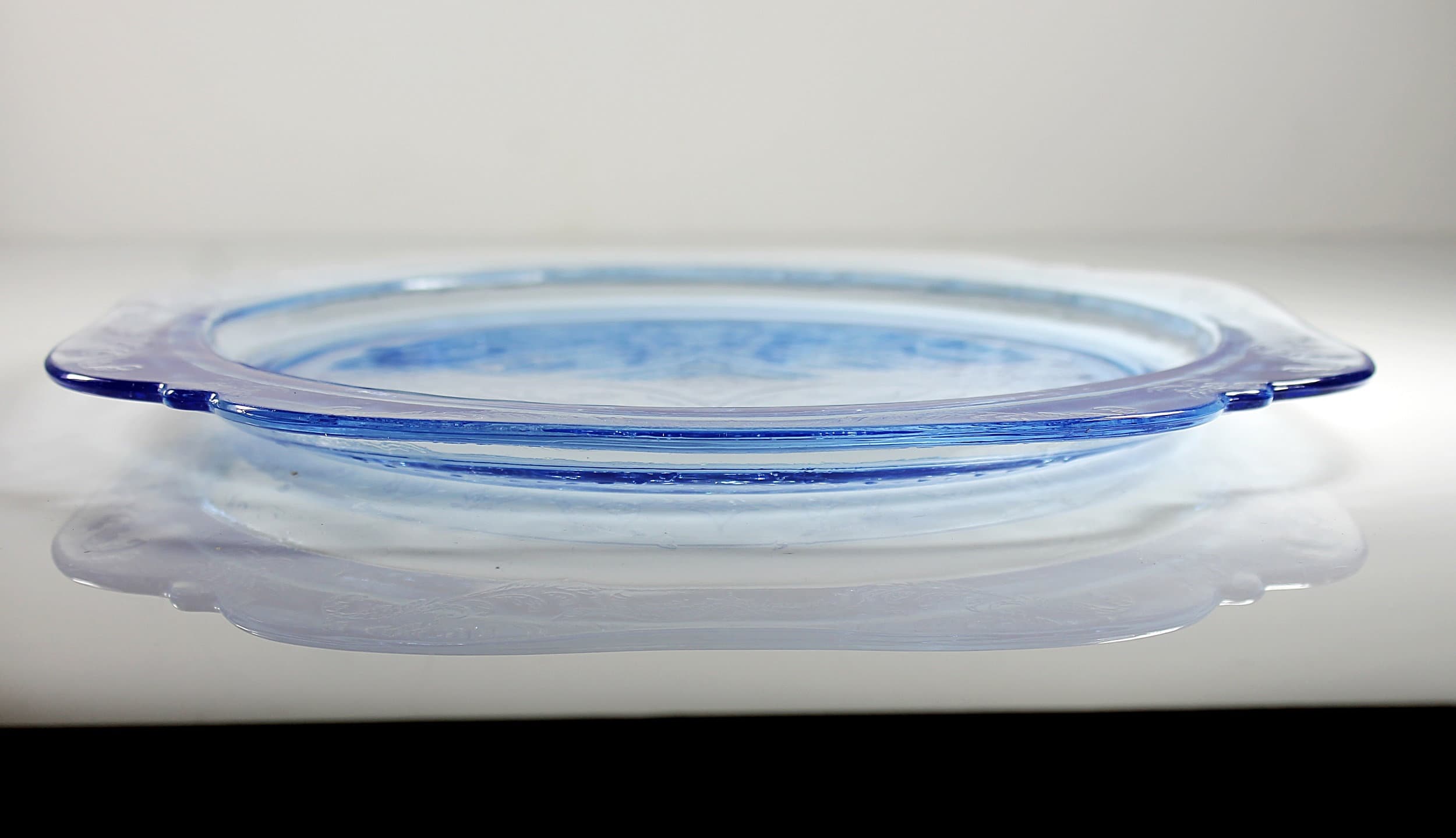 Dinner Plate, Indiana Glass, Recollection Blue, Glass, Serving Plate