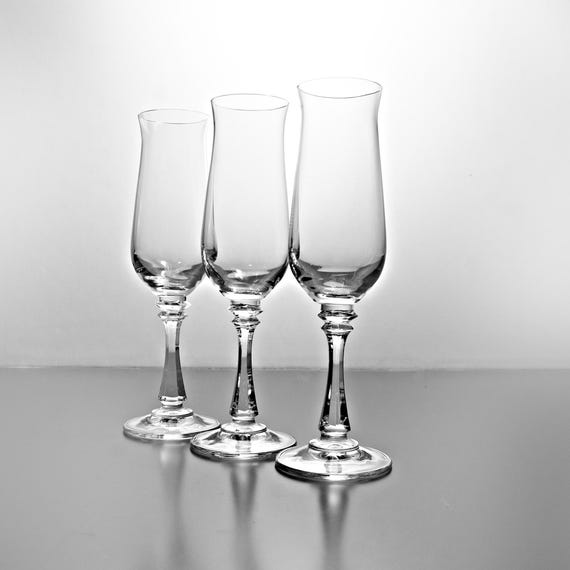 American Stemware Princeton Champagne Flutes – Set of 3 - Clear Crystal, 8 Inches Tall