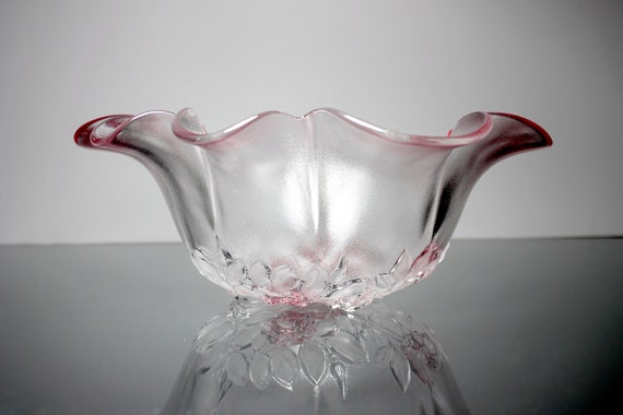 Mikasa Rosella Hostess Bowl, Pink Floral, Centerpiece