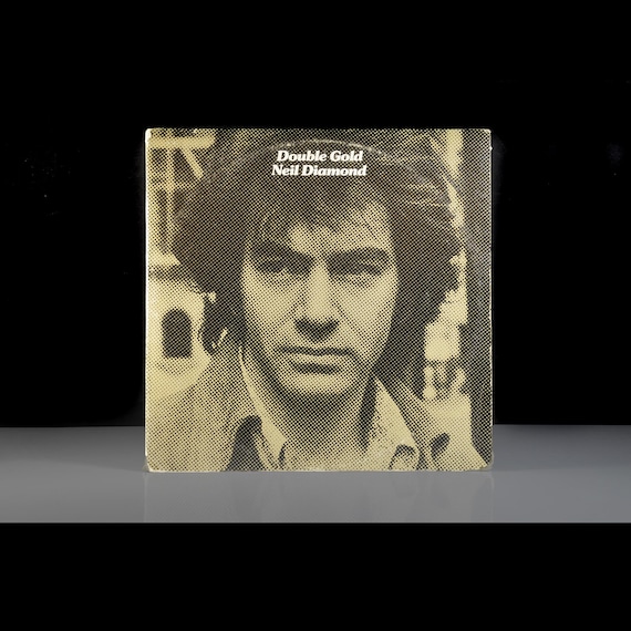 Neil Diamond Double Gold Vinyl LP Record Set, Gatefold Double Album, Rock Folk Pop