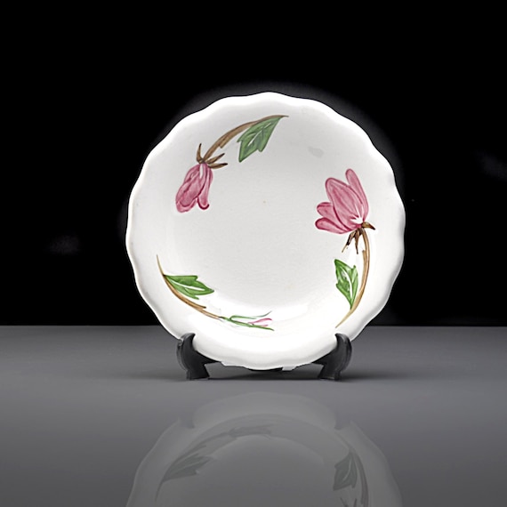 Vintage Continental Kilns Green Arbor Fruit Bowl, Hand Painted