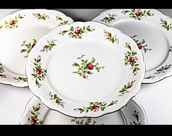 Dinner Plates, Johann Haviland, Moss Rose, Bavarian Backstamp