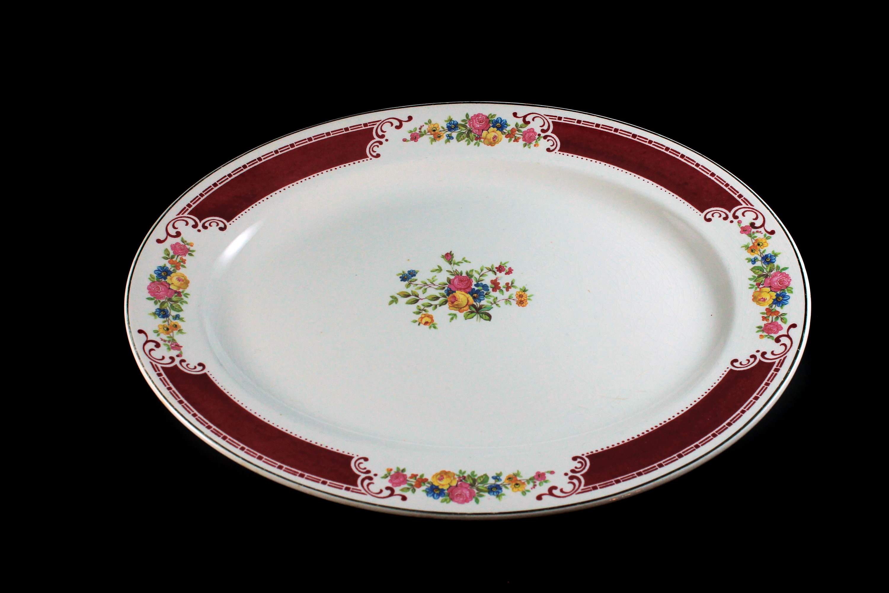 Oval Platter, Homer Laughlin, Majestic, Brittany Shape, 13 Inch