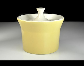 Vintage Royal China Margarita Yellow Sugar Bowl with Lid, Mid Century Kitchen Canister