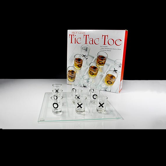 Maxam Shot Glass Tic Tac Toe - New In Box, Adult Game, Home Bar Decor
