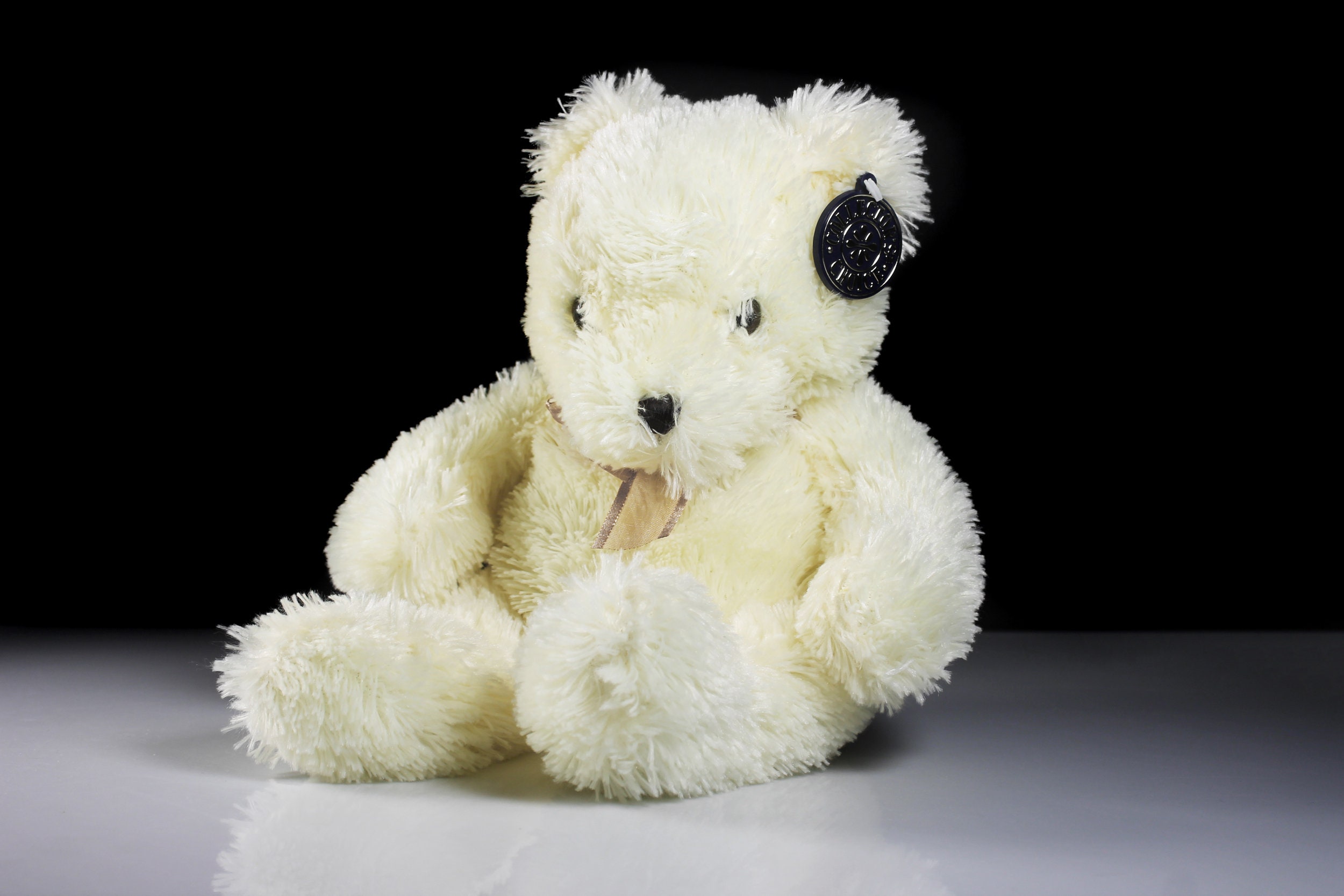 Teddy Bear Stuffed Animal, Dan Dee, Cream Color, Fluffy, Soft Plush