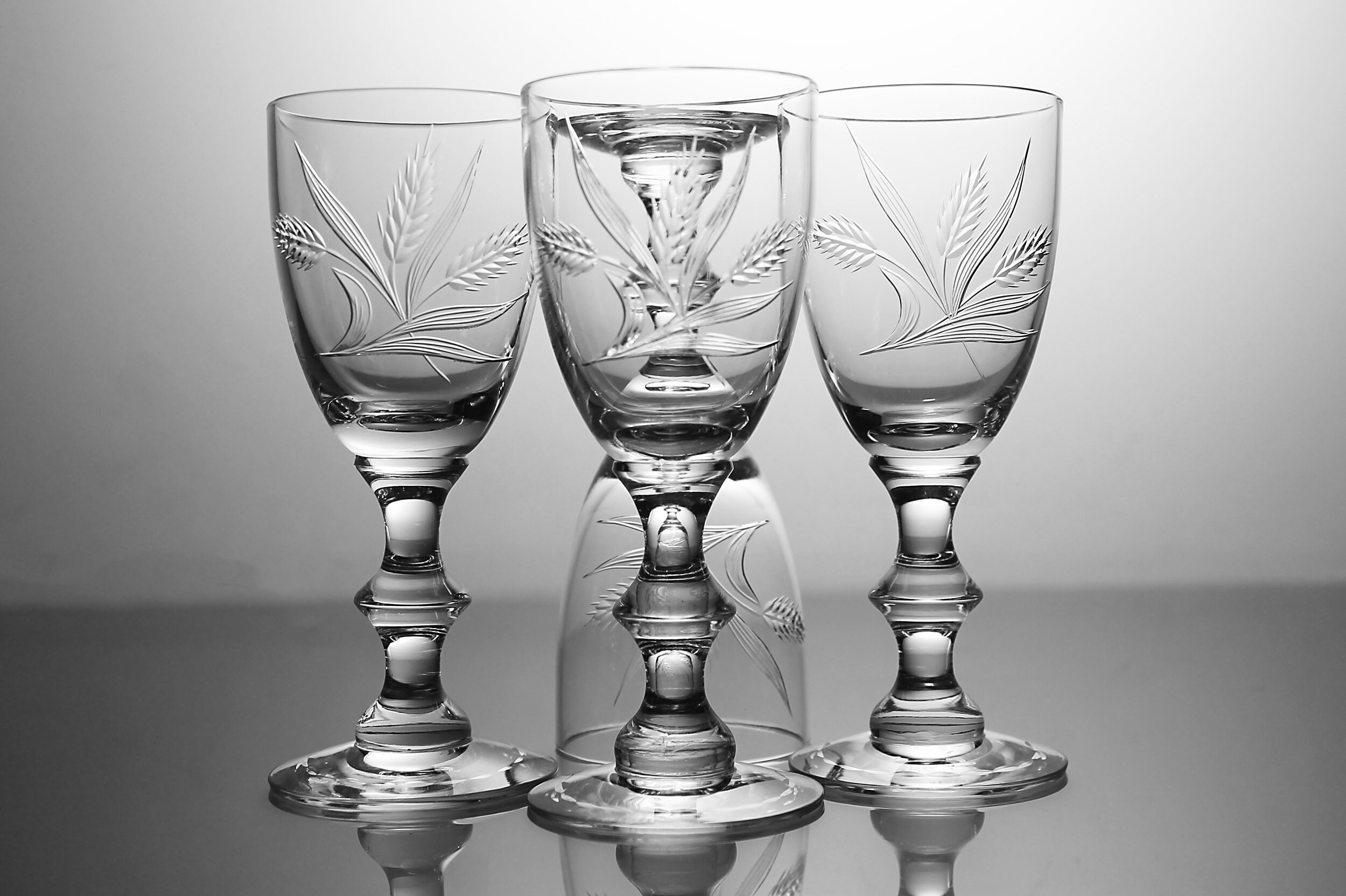 Vintage Lenox Irish Coffee Crystal Glasses Espresso Shot Hand