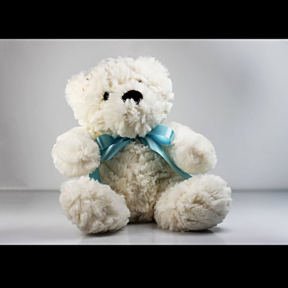 Teddy Bear Stuffed Animal, Chelsea Teddy Bear Company, Fluffy, Soft, Sitting Bear, Nursery Decor, 10 Inch