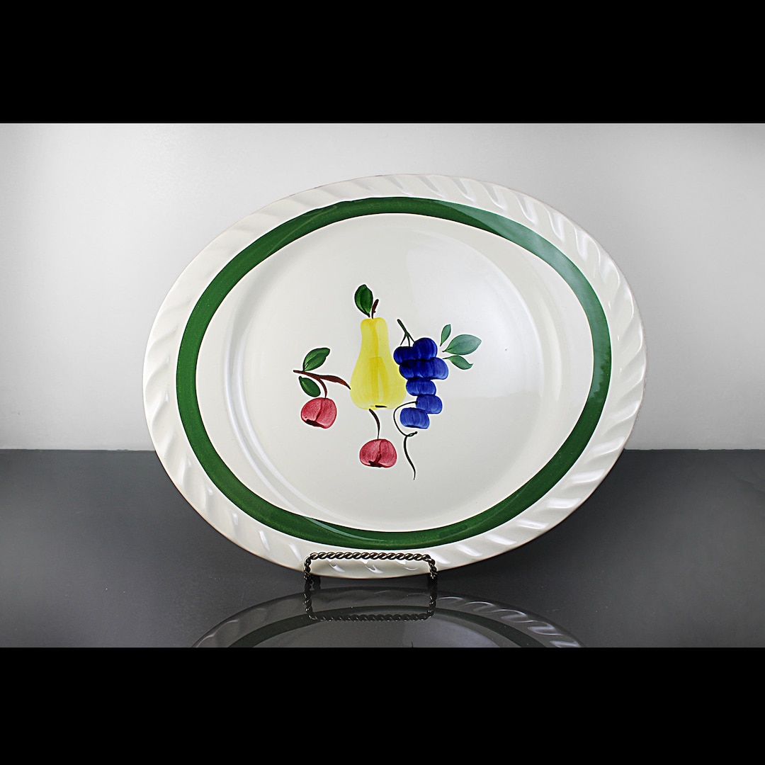 Platter, Blue Ridge Southern Pottery, Ridge Harvest, Hand Painted ...