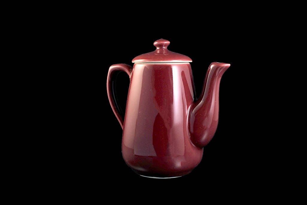 Teapot, Tea, Hall, Maroon, Individual, 2 Cups