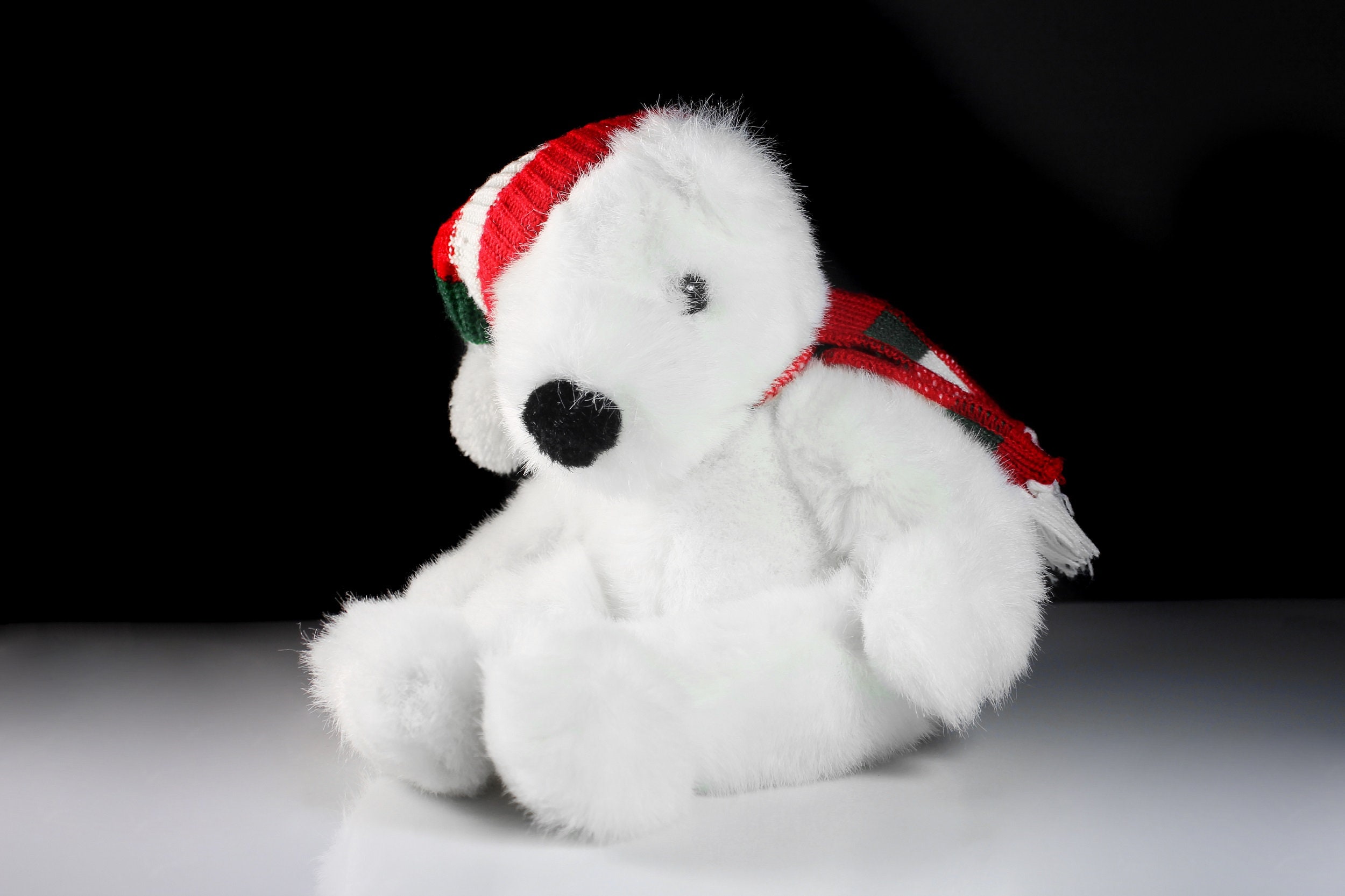 Ty Teddy Bear, Holiday Bear, Polar Bear, Stuffed Animal, 15 Inches