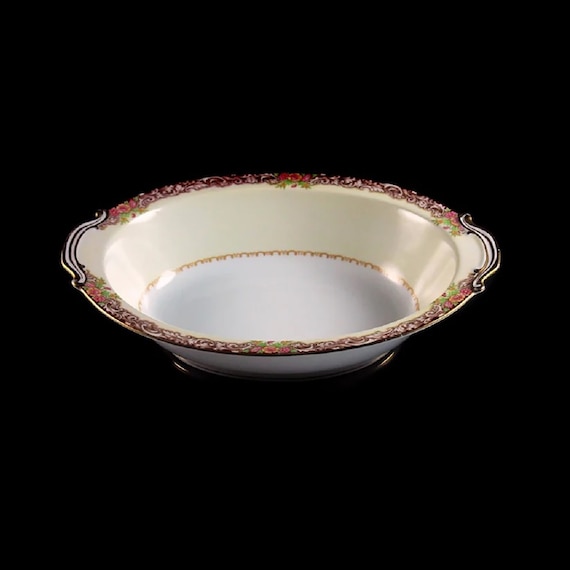 Vegetable Bowl, Noritake, Harmony, Occupied Japan, Morimura Backstamp, Oval, Made in Japan, Serving Bowl, Gold Trim