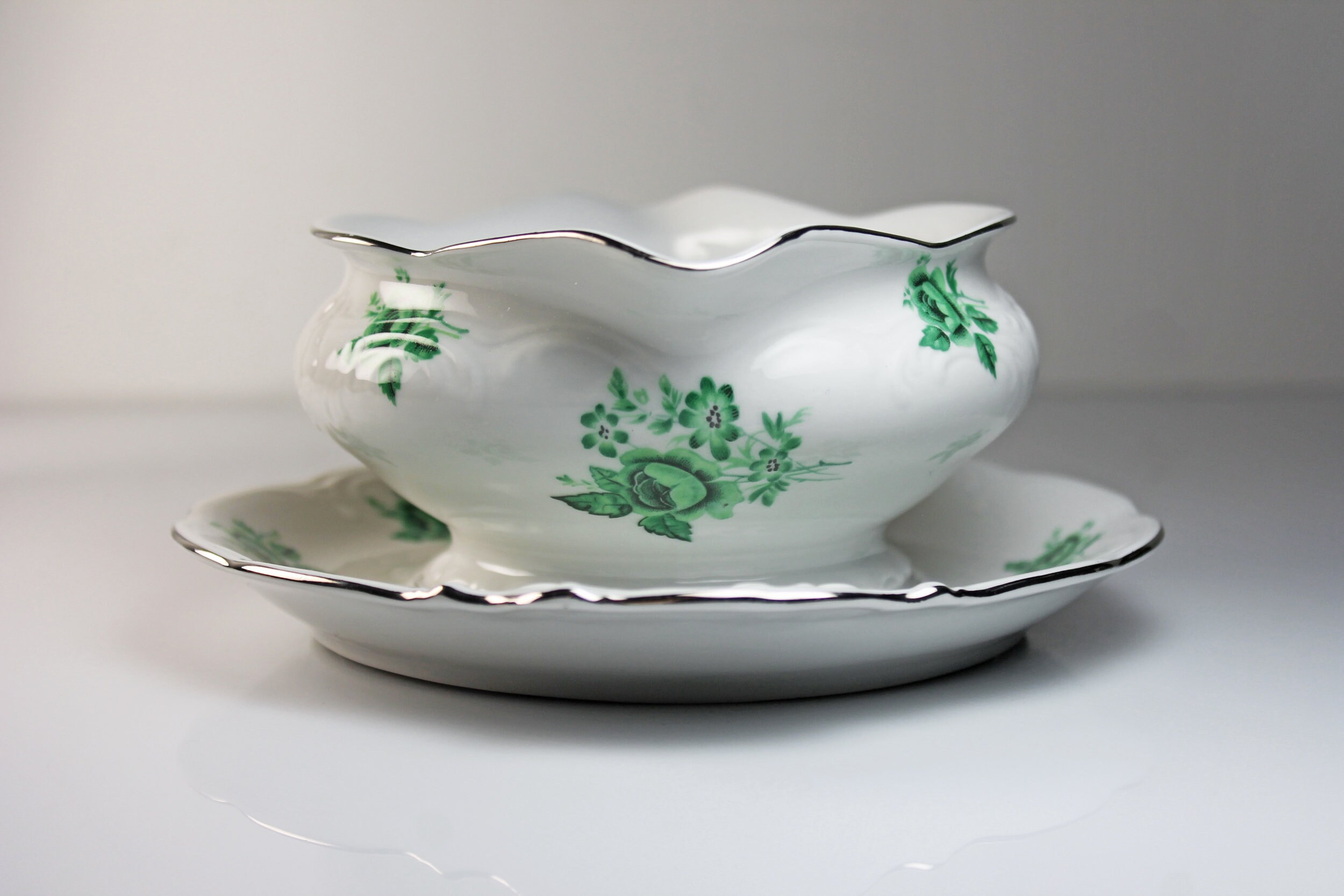 Dining & Serving Home & Living Plates Green Jackson China Gravy Boat