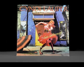 Cyndi Lauper She's So Unusual Vinilo LP, 1983 Disco de vinilo original con retrato
