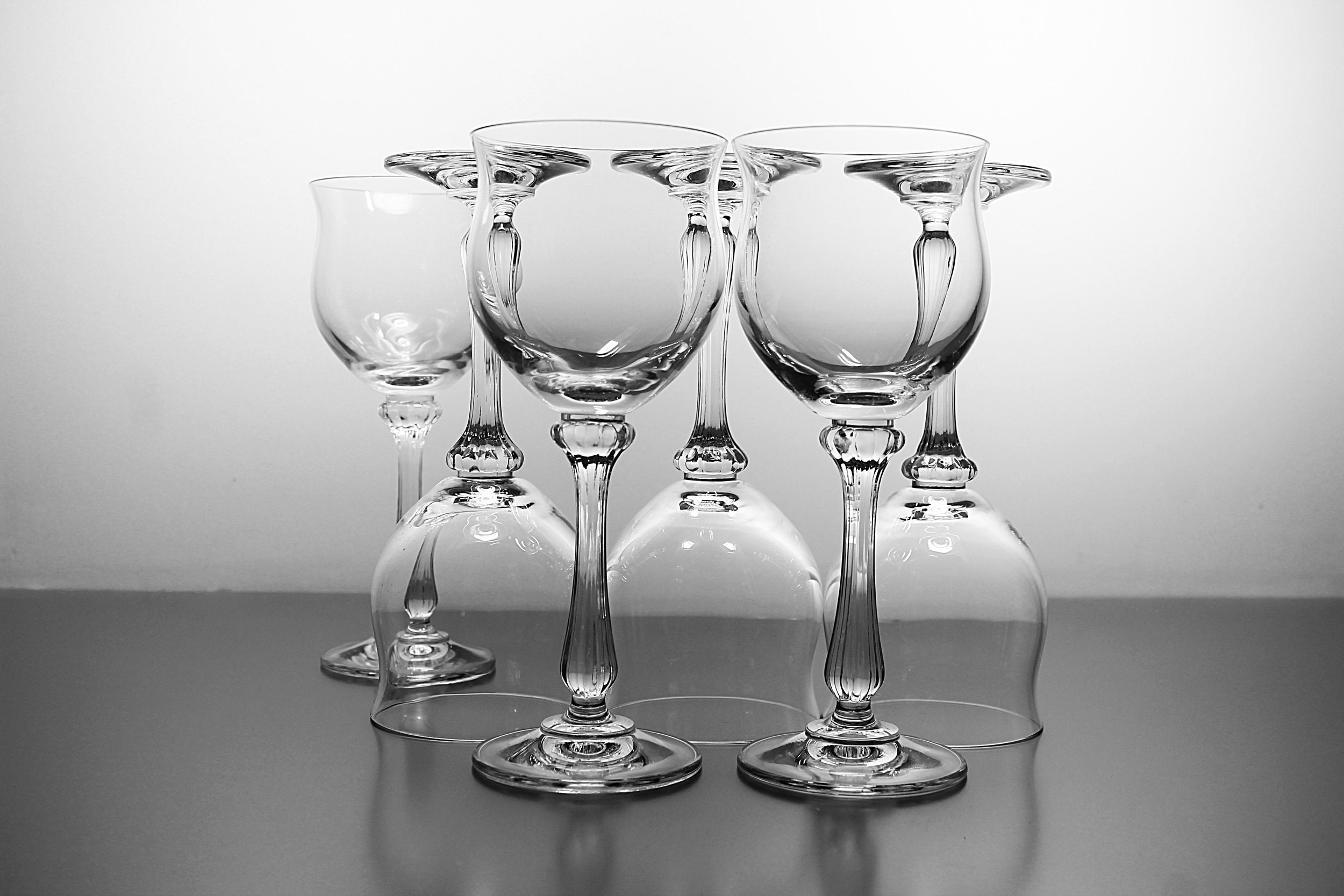 Crystal Clear Champion Tulip Wine Glasses Set Of 6 - WallMantra