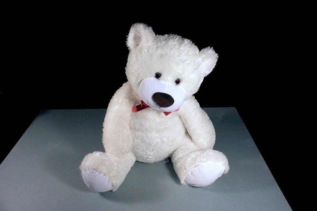 Large Bear Stuffed Animal, Teddy Bear, Animal Adventure, Polar Bear, White, Fluffy, Soft, Plush