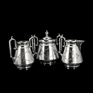 Silverplate Sugar Bowl, Creamer and Waste Bowl Wilcox Silverplate Co.