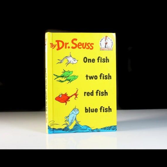 Children's Hardcover Book, One Fish Two Fish Red Fish Blue Fish, Dr. Seuss, Fiction, Classic, Rhyming, Humor, Picture Book