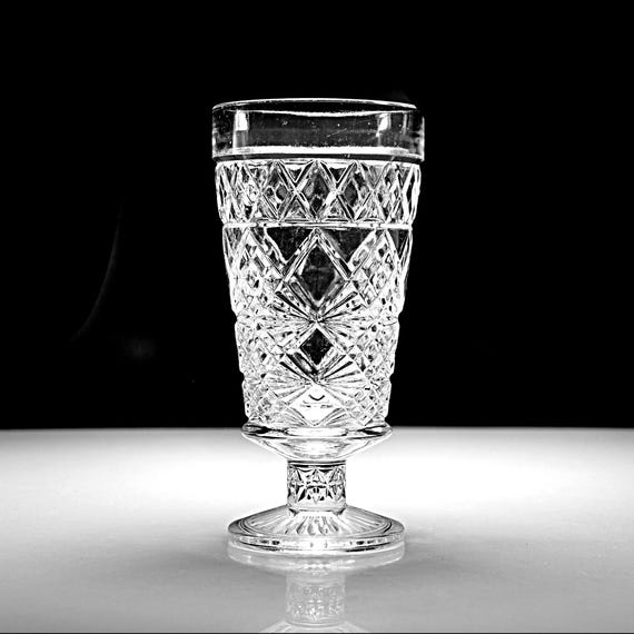 Vintage Big Top Peanut Butter Pedestal Juice Glass, Hazel Atlas, Depression Era