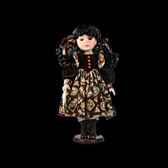 Porcelain Doll, Cecelia Camelot Doll, 17 Inch Doll, Display Doll, Stand Included
