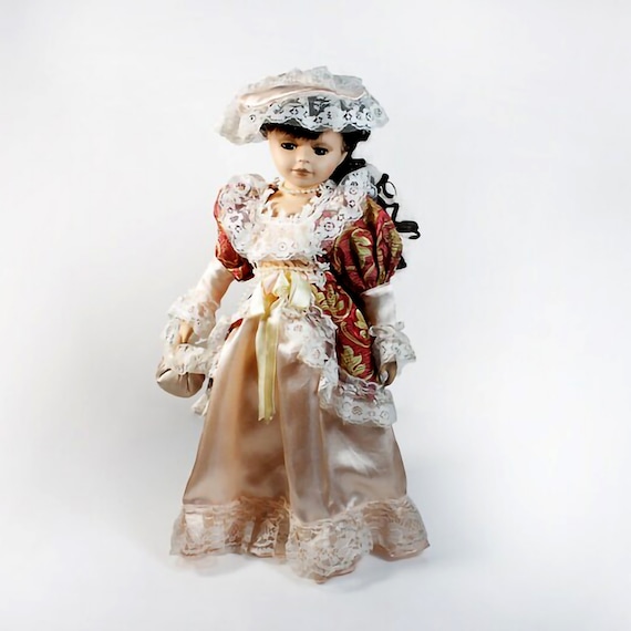 Porcelain Doll, Ashley Bell Doll, 16 Inch Doll, Display Doll, Stand Included