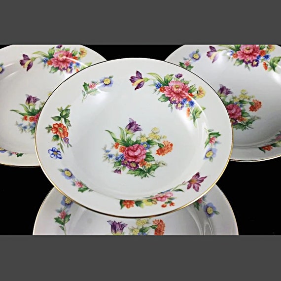 Fruit Bowls Sango China Dessert Bowls Occupied Japan Floradel