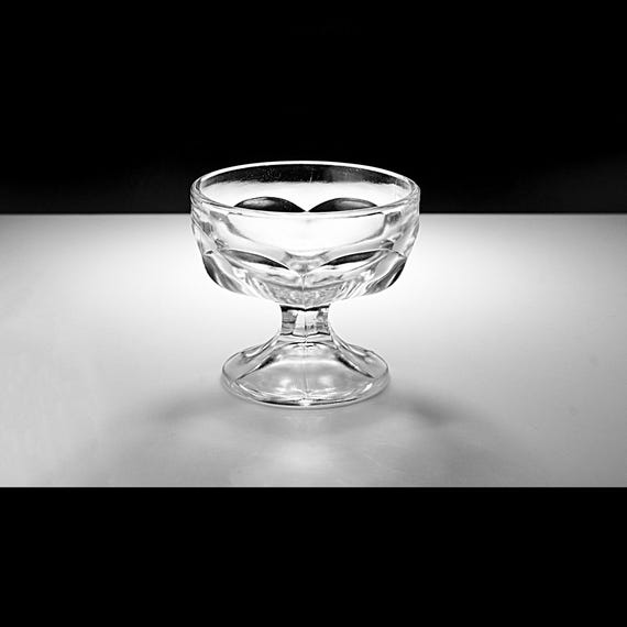 Clear Sherbet Cup – Mid Century Pressed Glass Dessert Dish