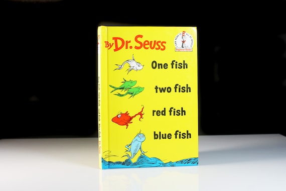 Children's Hardcover Book, One Fish Two Fish Red Fish Blue Fish, Dr. Seuss, Fiction, Classic, Rhyming, Humor, Picture Book