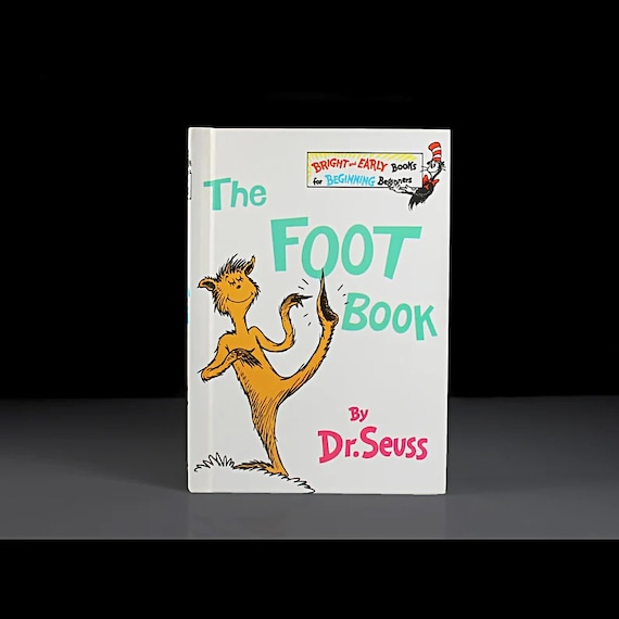 Children's Hardcover Book, The Foot Book, Dr Seuss, Fiction, Classic, Rhyming, Picture Book