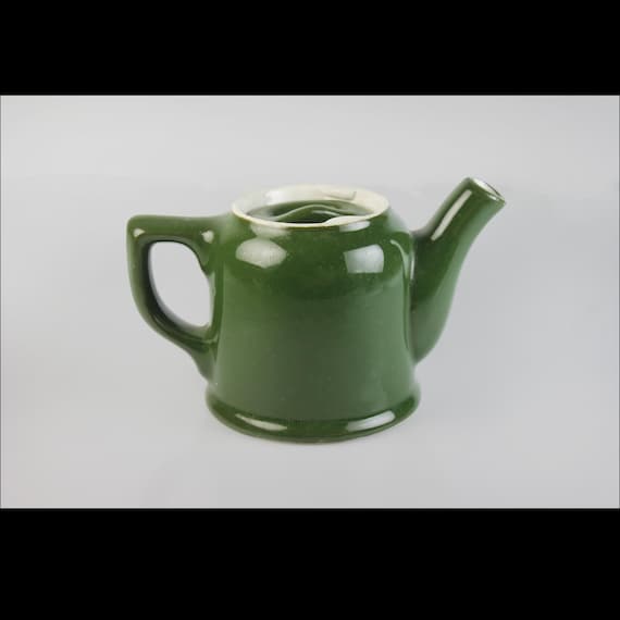 Hall China Forest Green 10 oz Teapot – Individual Size – Mid-Century Restaurant Grade