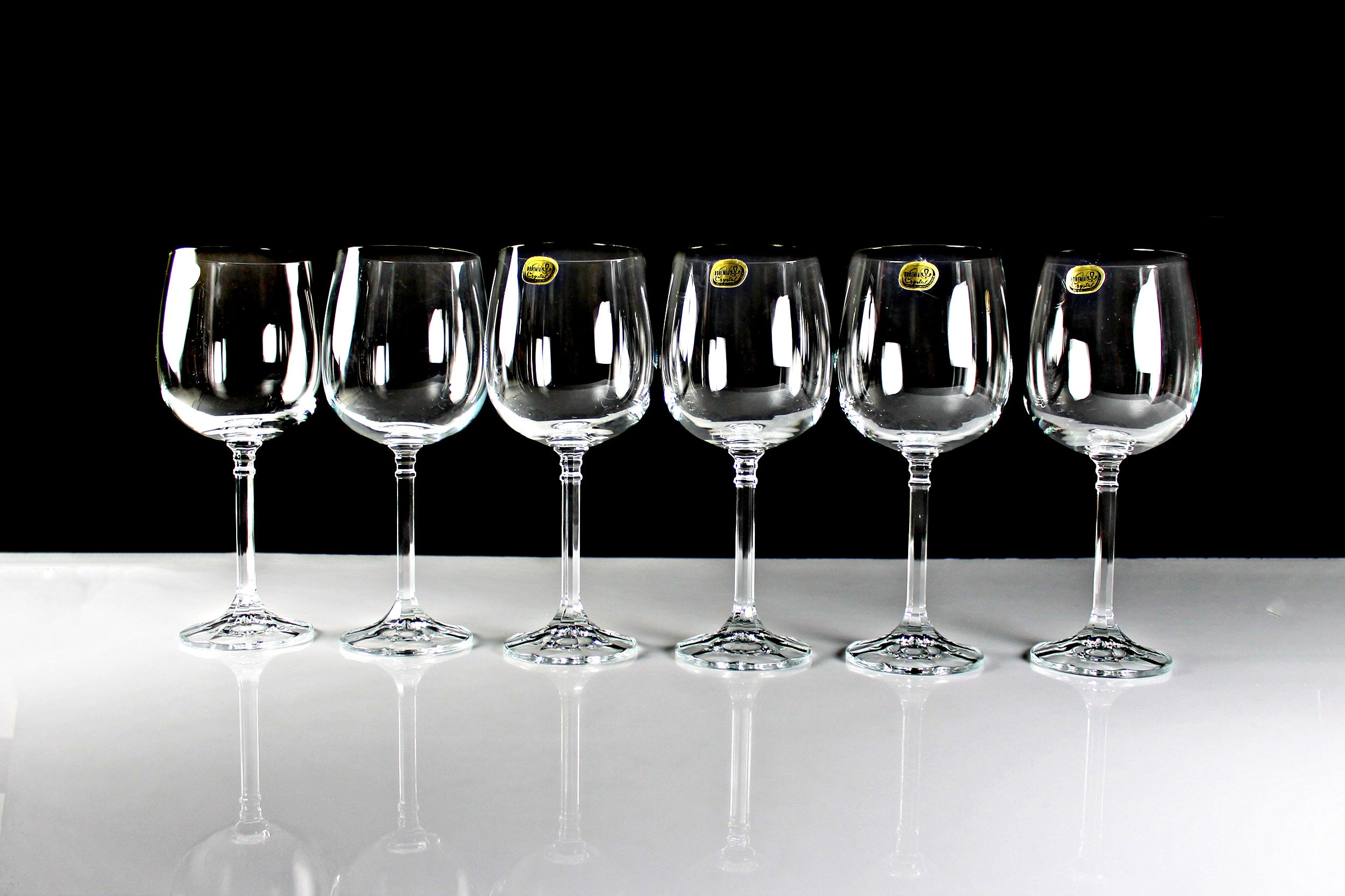 Beautiful Set of 6 Crystal Water Goblets “Fascination” By Cristal