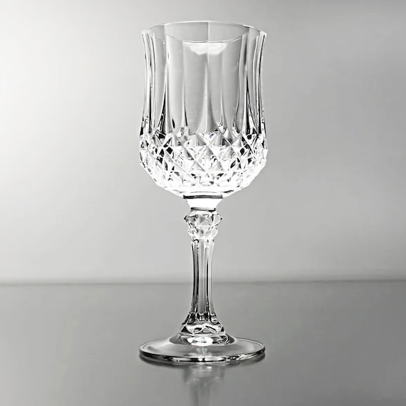 Crystal Wine Glass, Cristal D'Arques-Durand, Longchamp, Cut Crystal, Barware