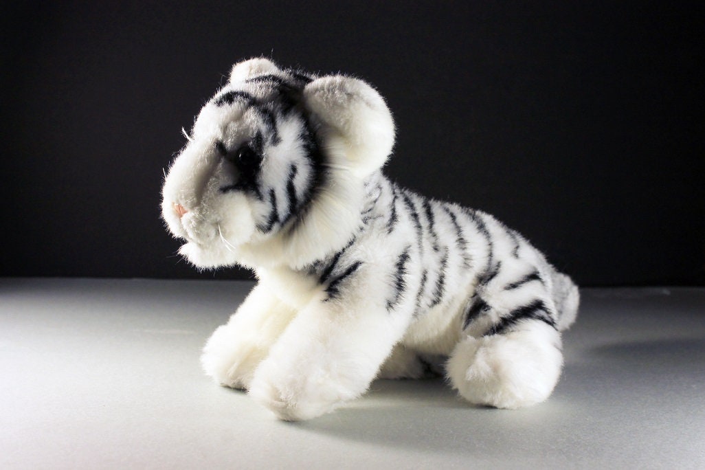 Stuffed Animal, White Bengal Tiger, SOS Save Our Space, Black and White ...