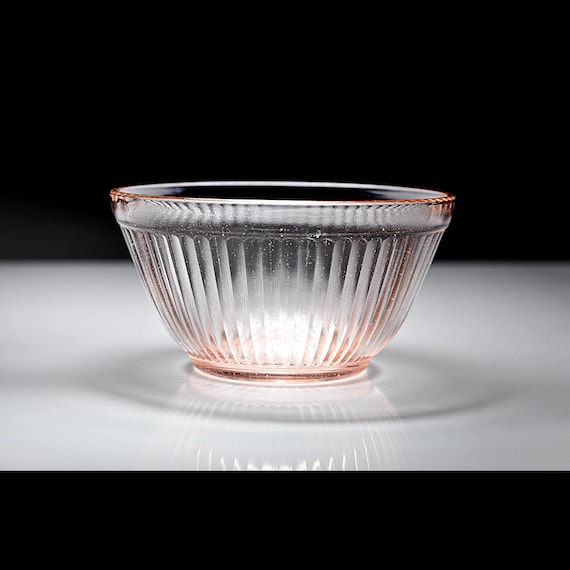 Federal Glass Pink Depression Glass Bowl, Colonial Fluted Pattern