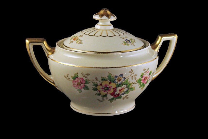 Sugar Bowl, H & Co Selb, Bavaria, Heinrich and Co., Senta Shape