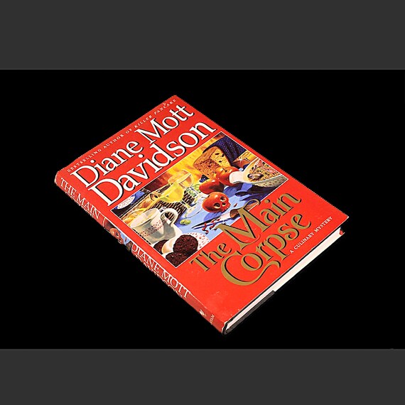 1996 Hardcover Book, The Main Corpse, Diane Mott Davidson, First Edition, Mystery, Novel, Fiction, Literature, Recipe Book