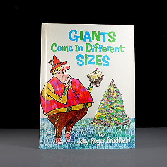 Children's Hardcover Book, Giants Come In Different Sizes, Jolly Roger Bradfield, First Edition, Out of Print, Illustrated