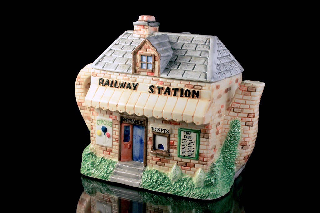 Decorative Teapot, Western House Gifts, Railway Station, Annie Rowe, 4