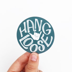 Hang Loose Vinyl Sticker - Round Shaka