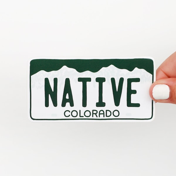 Colorado Native Vinyl Sticker - State License Plate