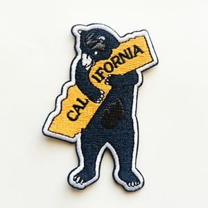 California Bear - Embroidered Iron-On Patch - I Love You California - Golden State