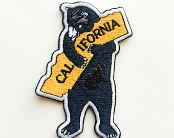 California Bear - Embroidered Iron-On Patch - I Love You California - Golden State
