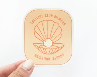 Shelling Club Member - Hawaiian Islands - Vinyl Sticker