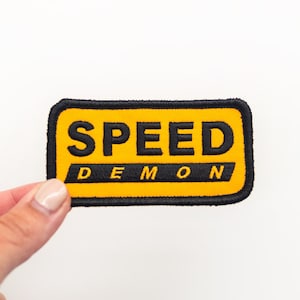 Speed Demon - Embroidered Iron-On Patch - Thrill Seeker
